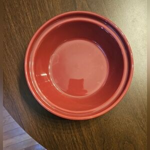 Longaberger Deep Red Ceramic Bowl